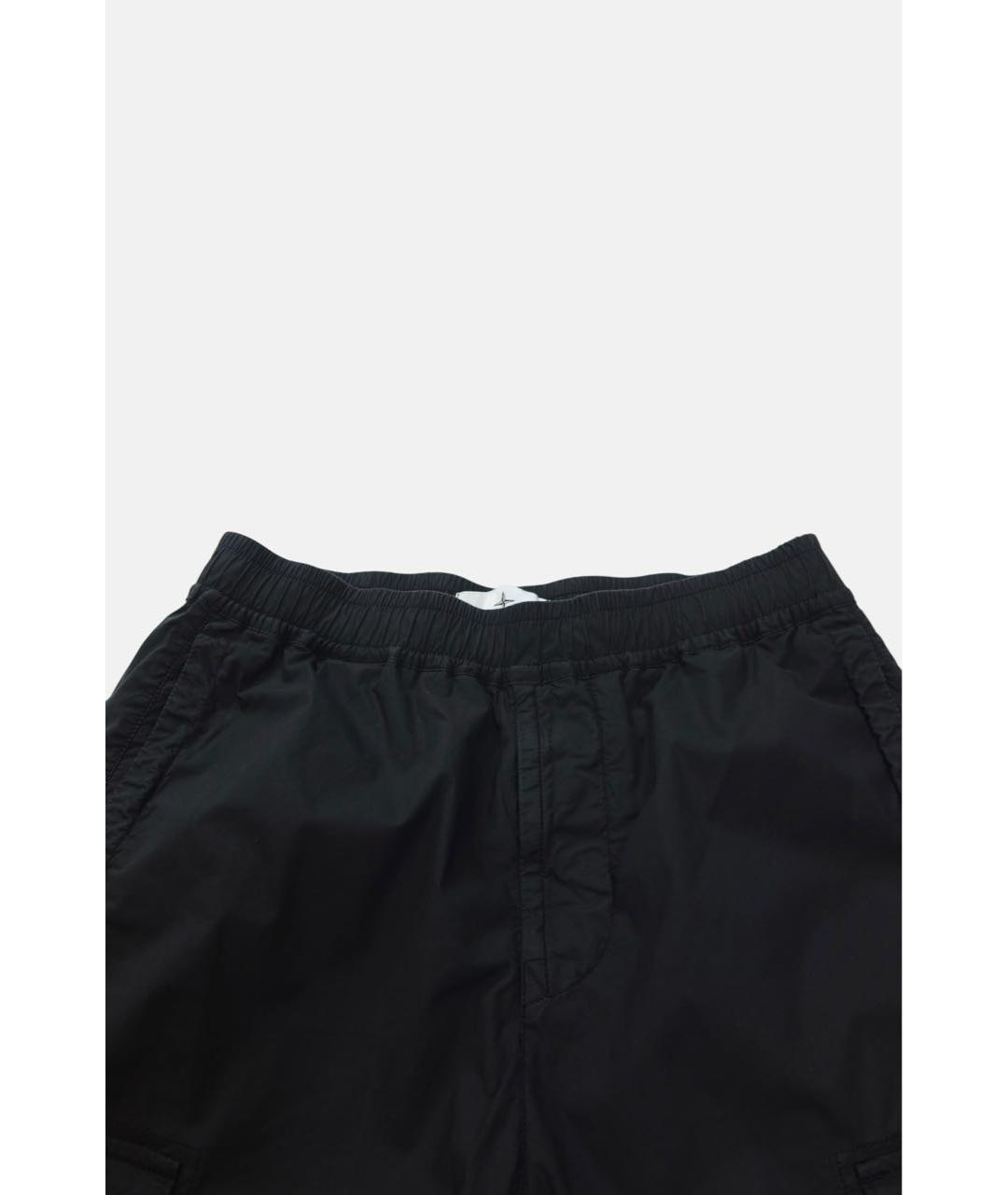 STONE ISLAND Черные хлопковые повседневные брюки, фото 5