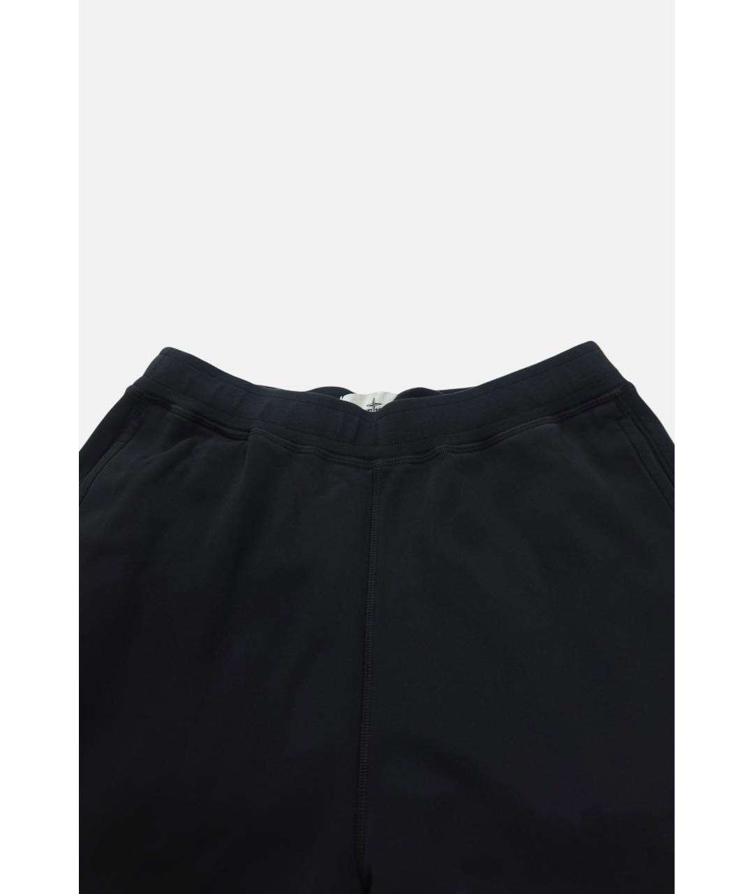 STONE ISLAND Черные хлопковые повседневные брюки, фото 4