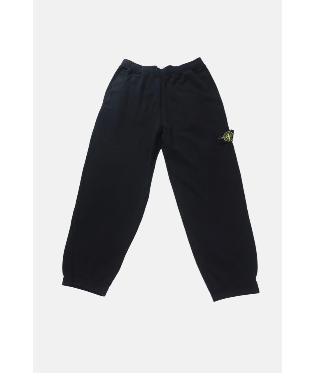 STONE ISLAND Черные хлопковые повседневные брюки, фото 6