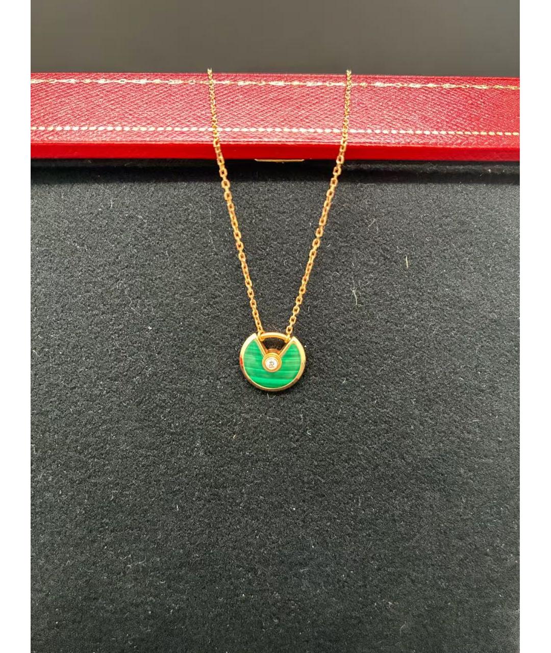 CARTIER Зеленое колье из желтого золота, фото 3