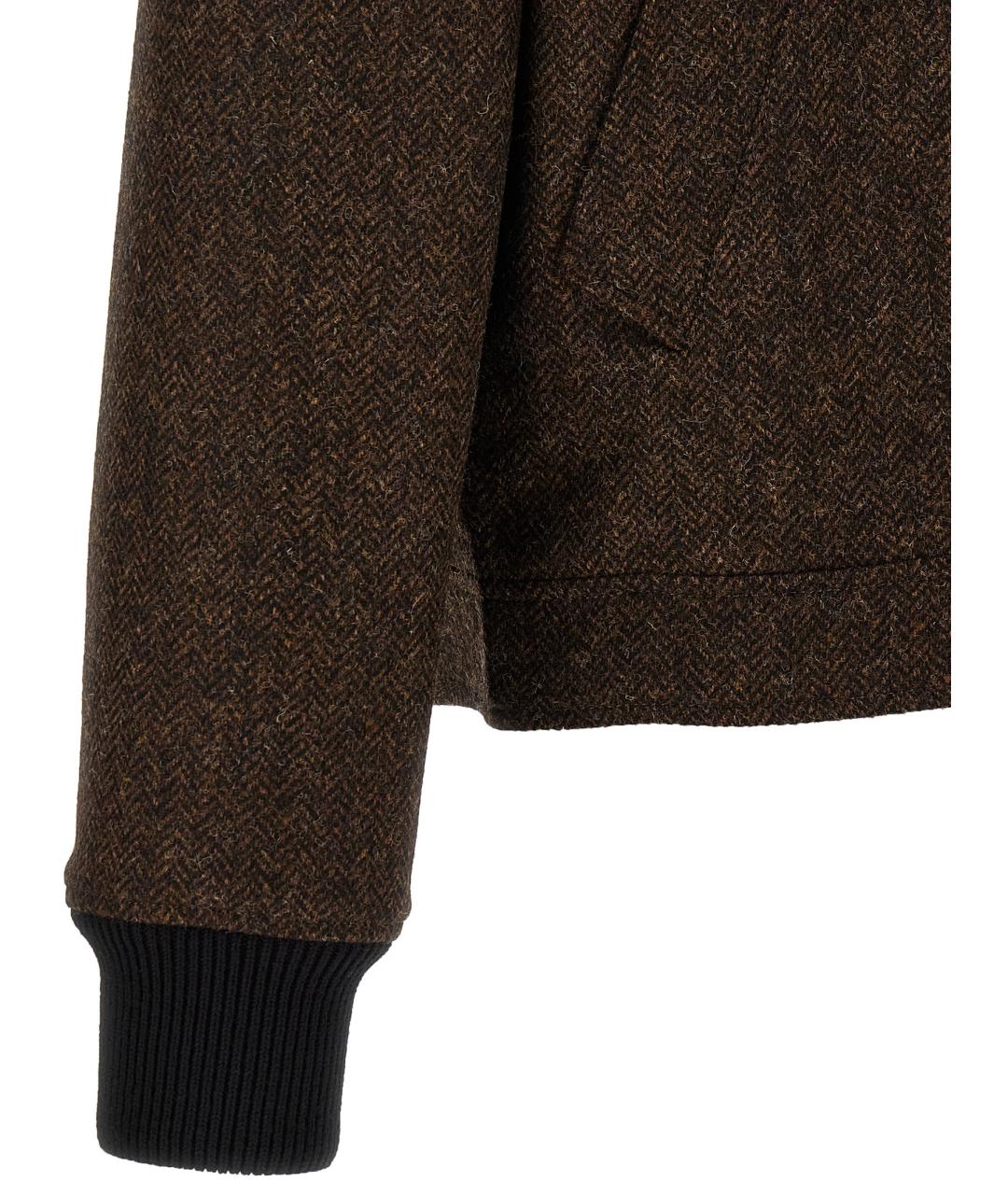 MAISON MARGIELA Коричневая шерстяная куртка, фото 4