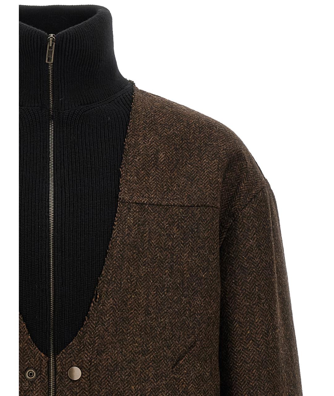 MAISON MARGIELA Коричневая шерстяная куртка, фото 3