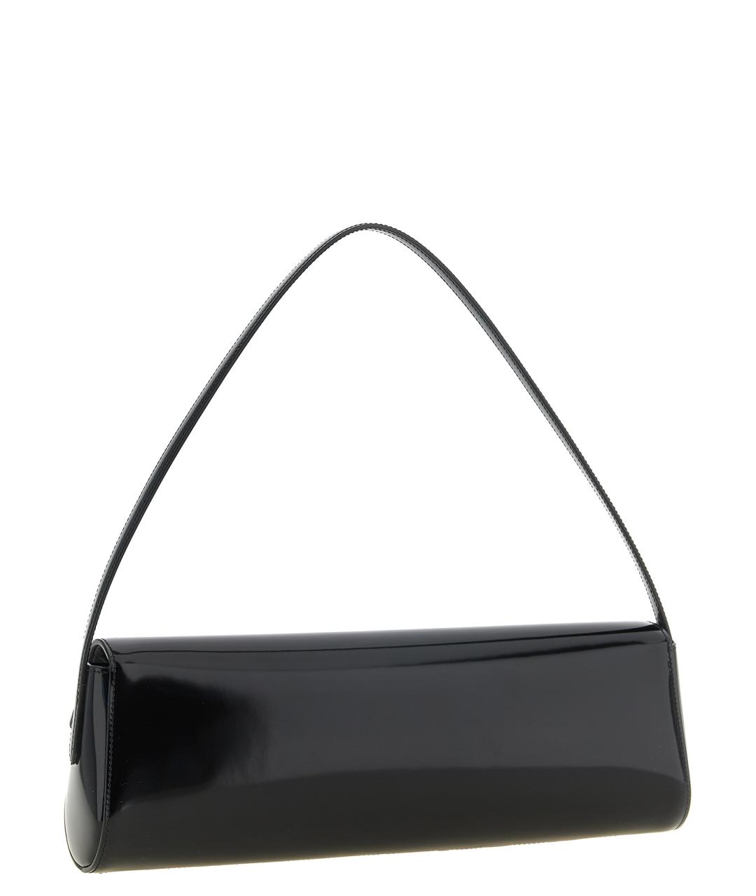 JIL SANDER Черная кожаная сумка через плечо, фото 2