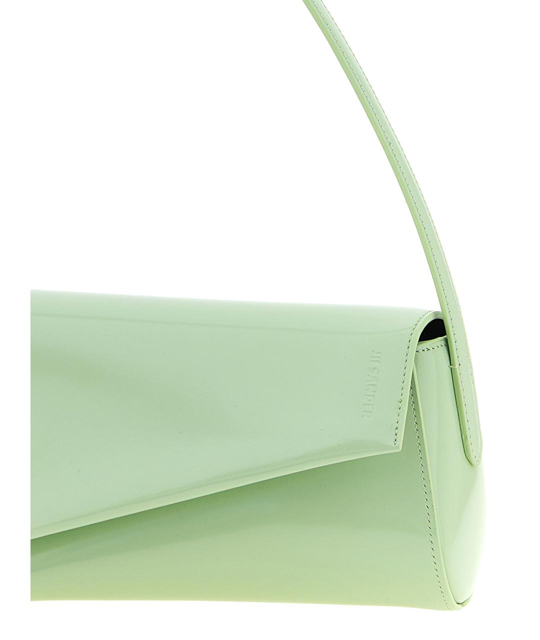 JIL SANDER Зеленая кожаная сумка через плечо, фото 3