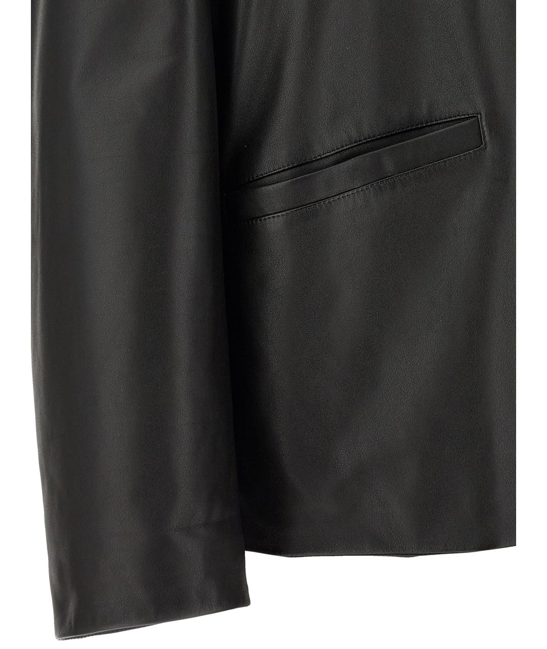 JIL SANDER Черная кожаная куртка, фото 4
