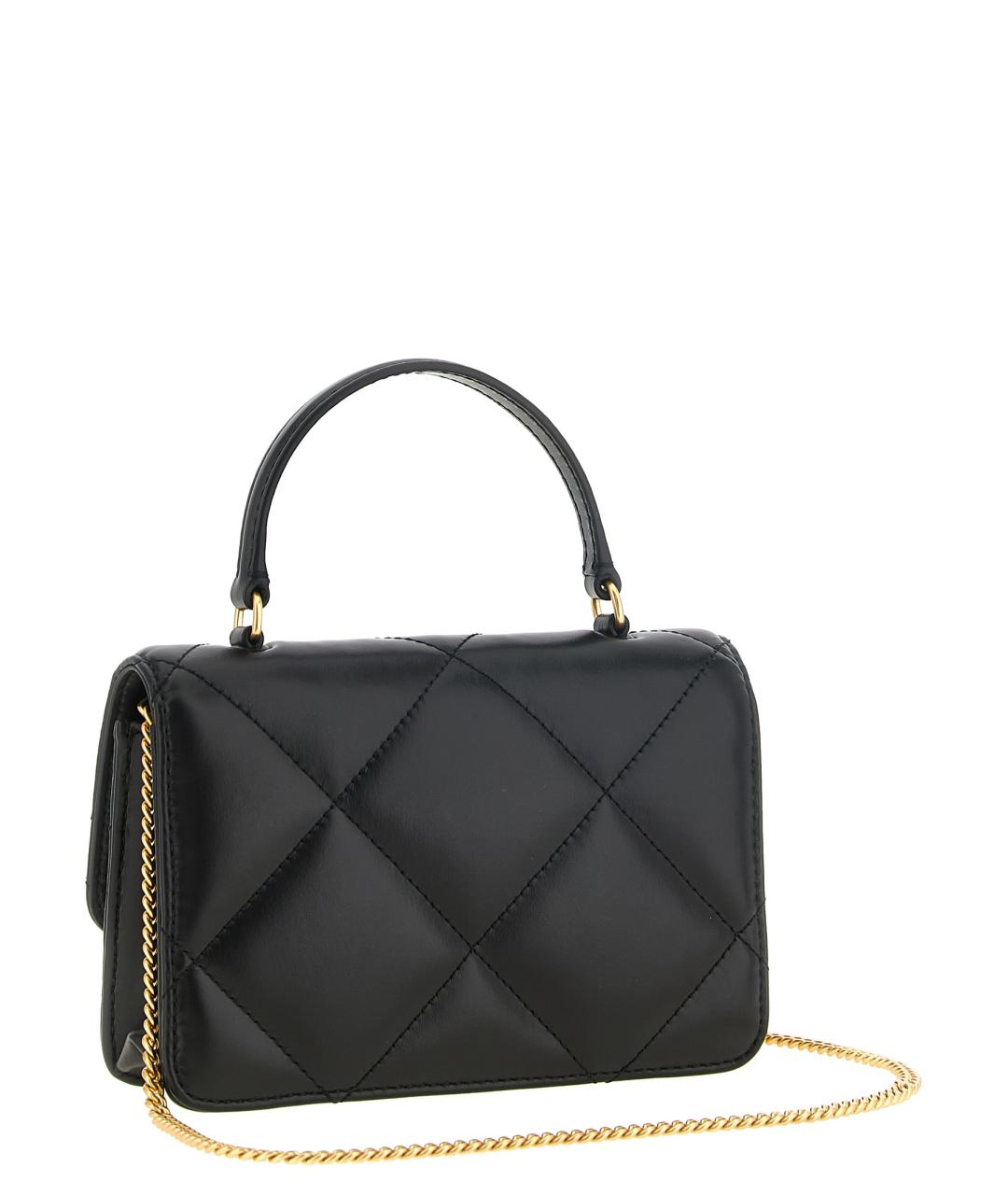 TORY BURCH Черная кожаная сумка с короткими ручками, фото 2