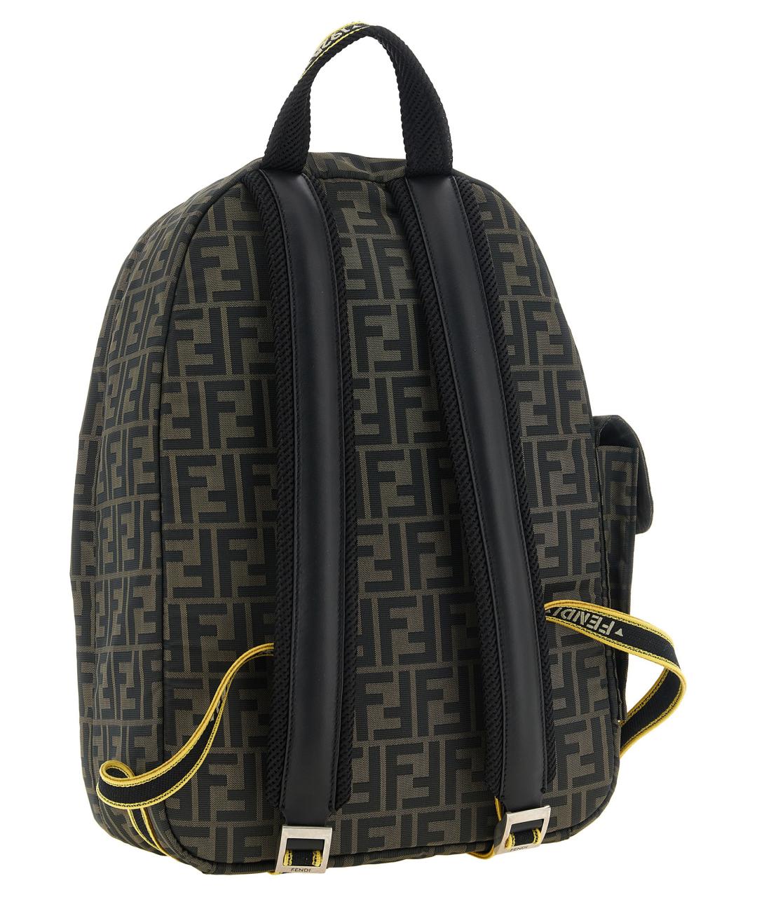 FENDI Коричневый синтетический рюкзак, фото 2