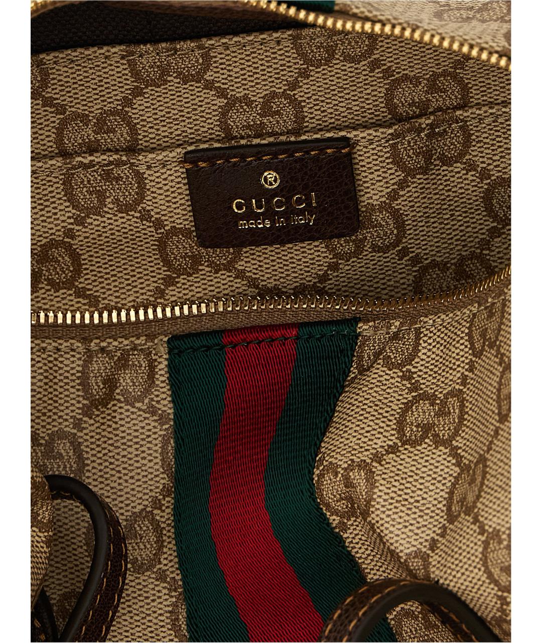 GUCCI Бежевая сумка тоут из канвы, фото 4