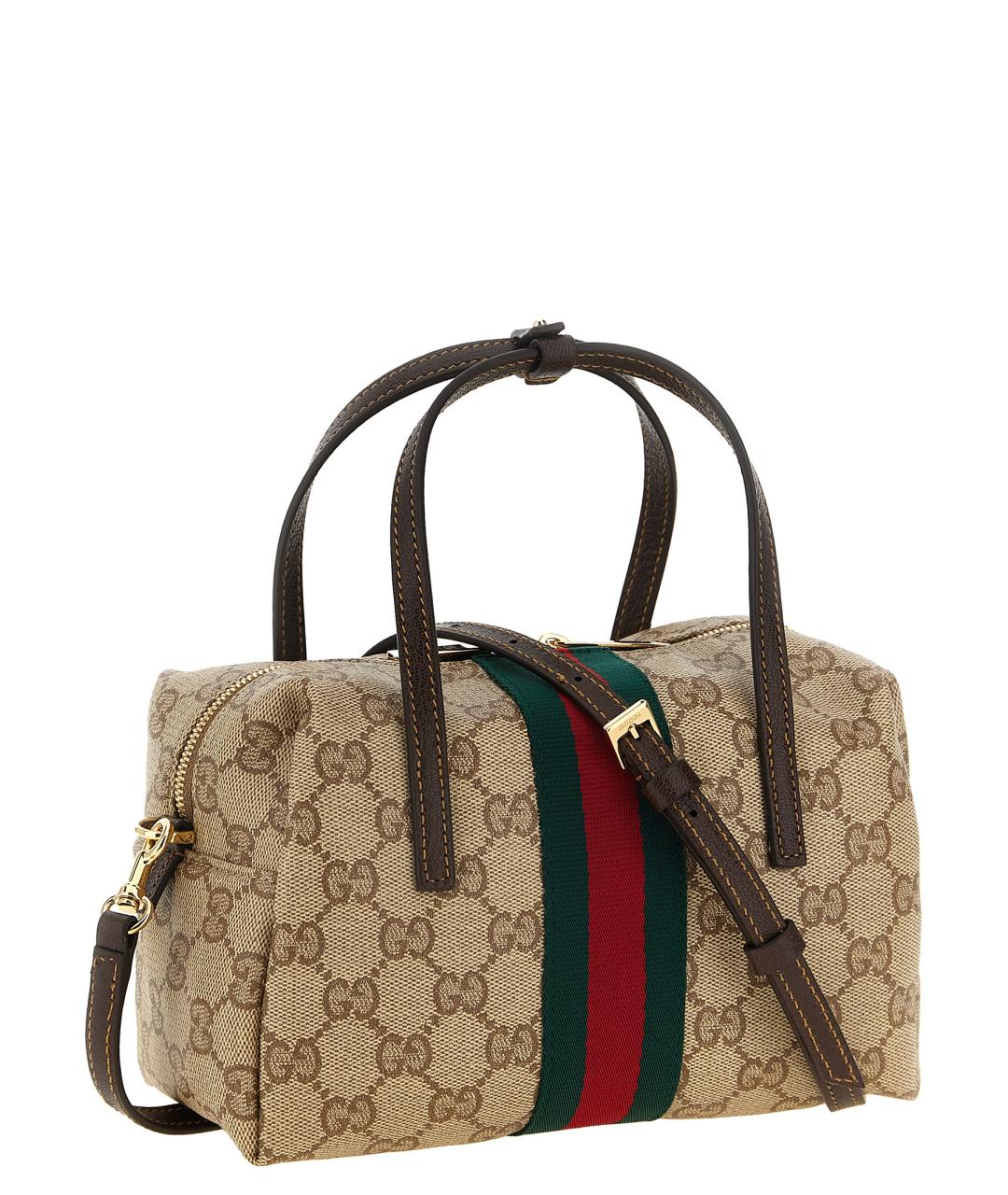 GUCCI Бежевая сумка тоут из канвы, фото 2
