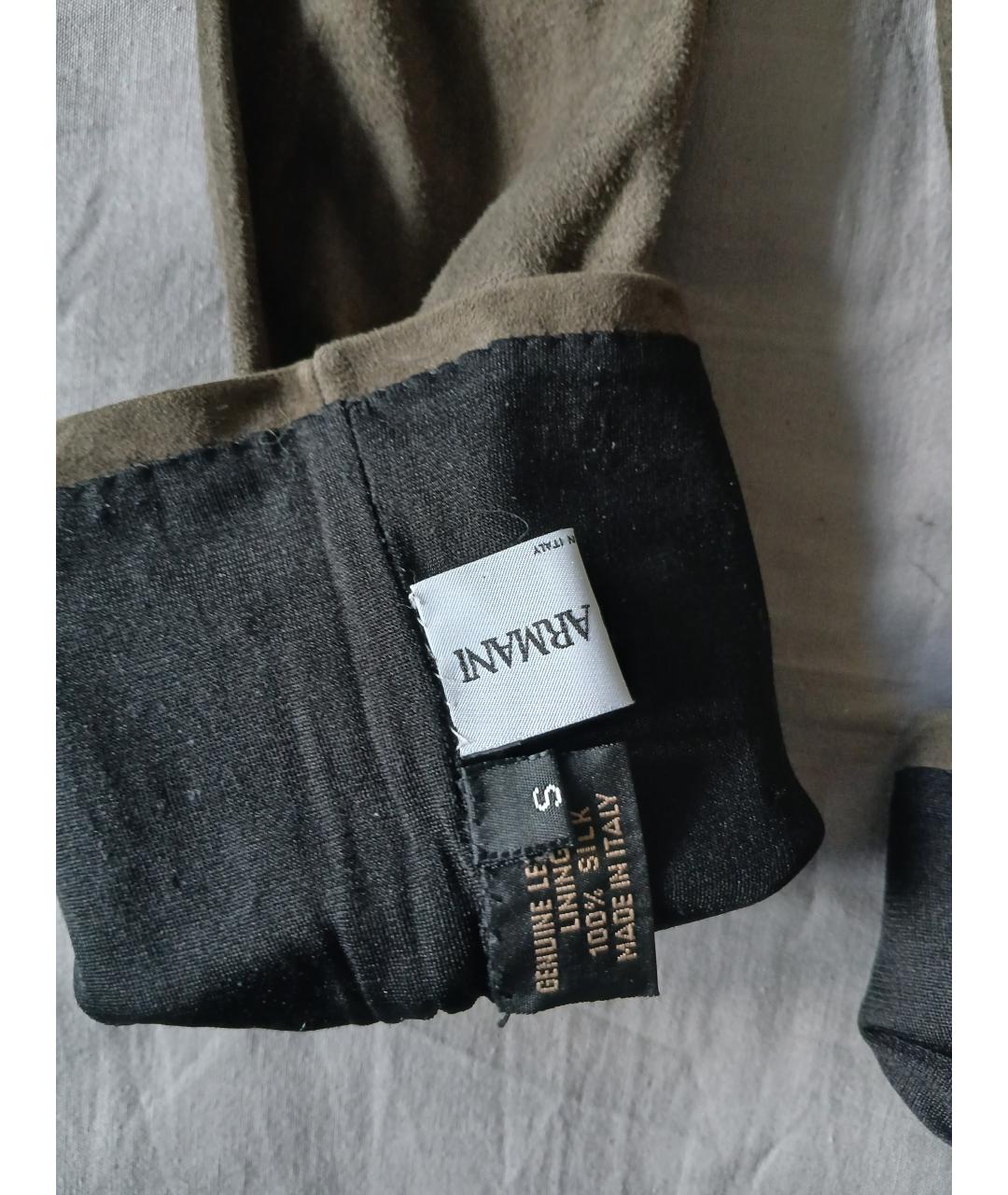 GIORGIO ARMANI Хаки перчатки, фото 3