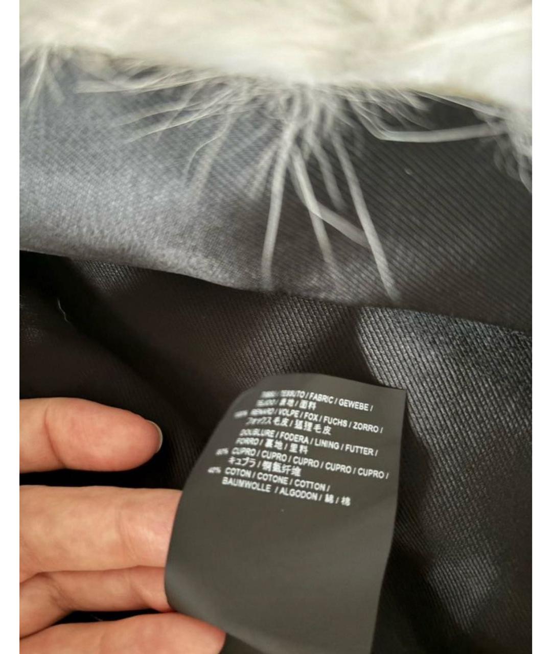 SAINT LAURENT Белая меховая шуба, фото 6