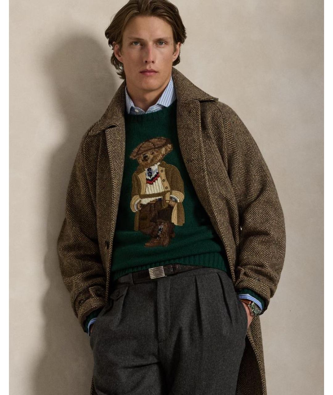 POLO RALPH LAUREN Зеленый шерстяной джемпер / свитер, фото 4