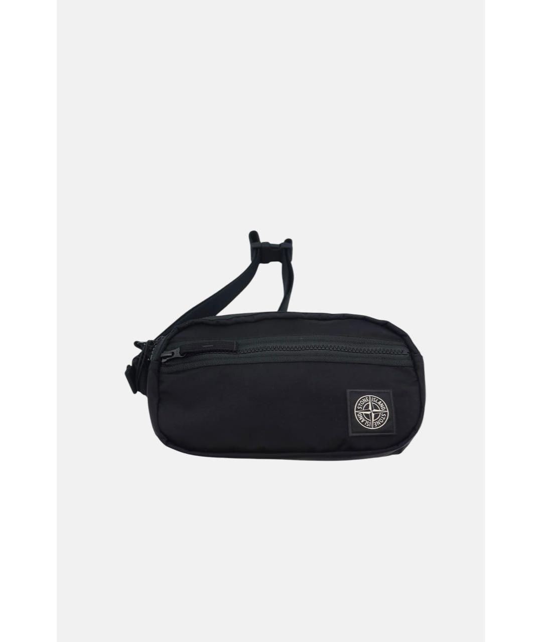 STONE ISLAND Черная поясная сумка, фото 5
