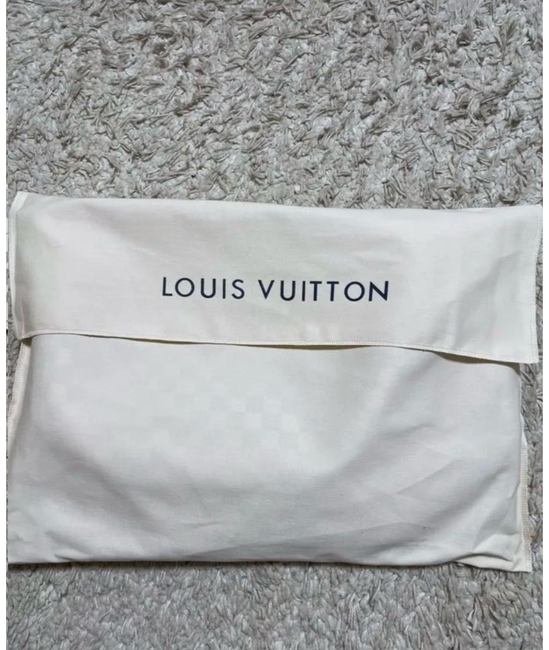 LOUIS VUITTON Белая кожаная сумка тоут, фото 4