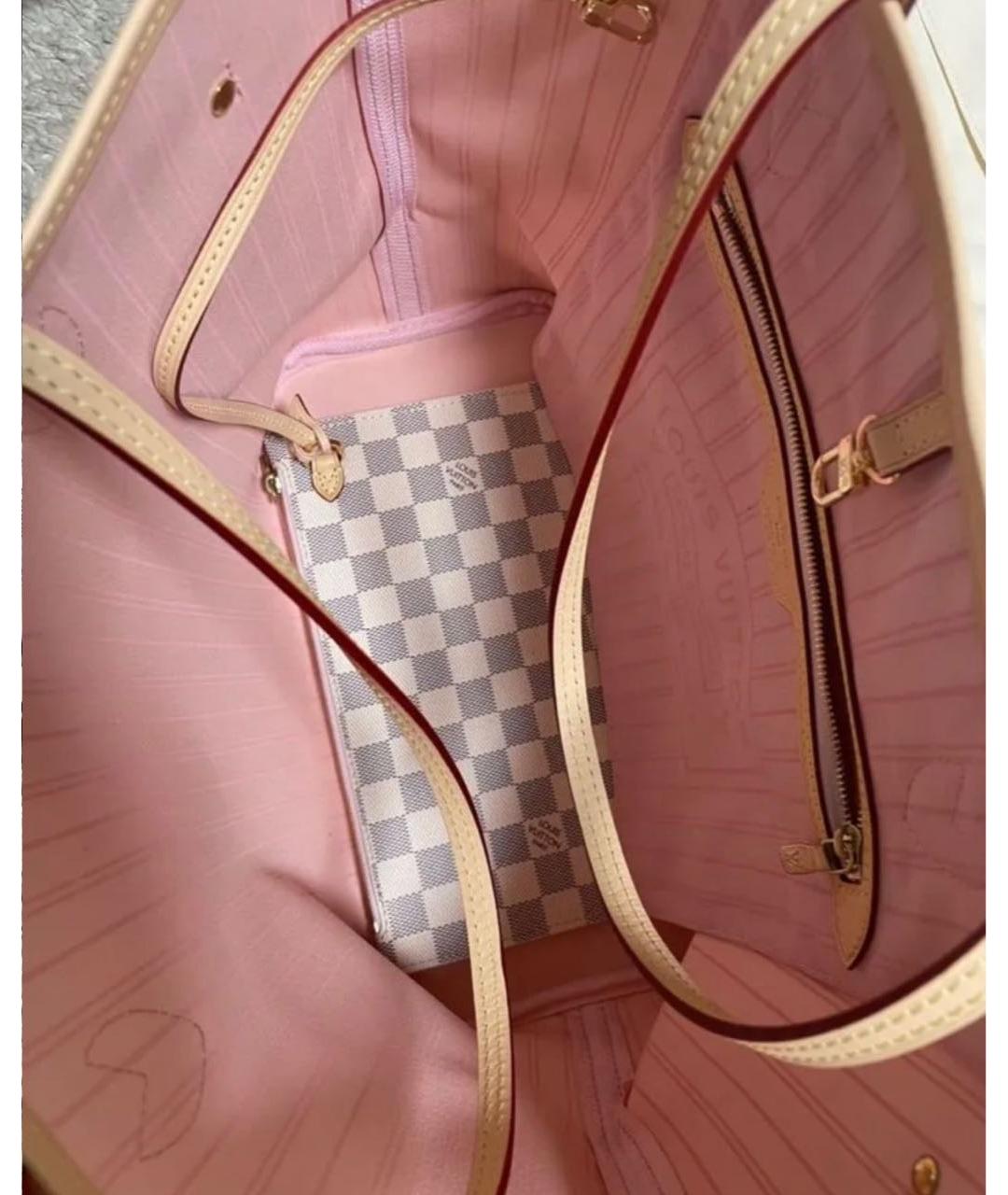 LOUIS VUITTON Белая кожаная сумка тоут, фото 8