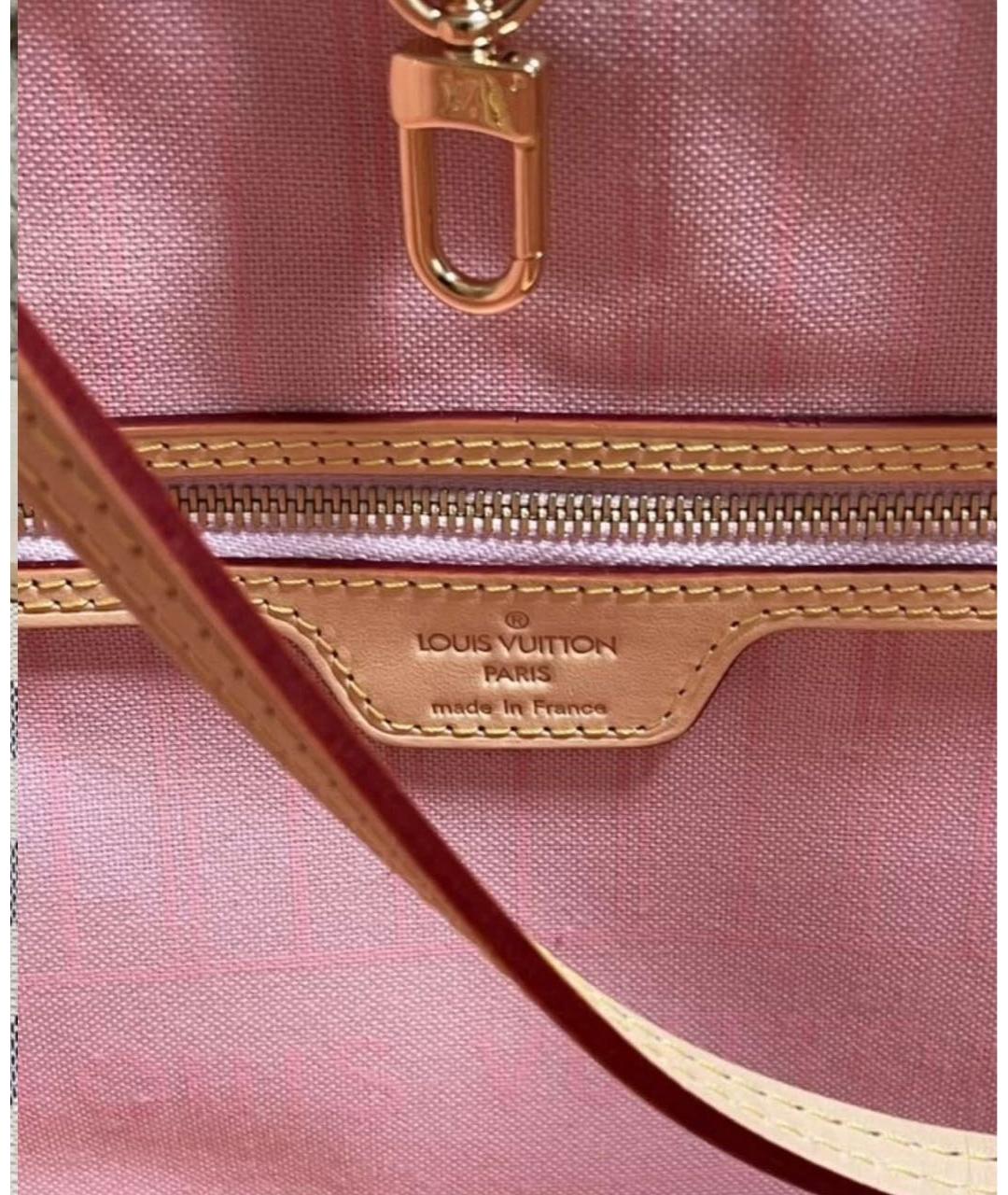 LOUIS VUITTON Белая кожаная сумка тоут, фото 6