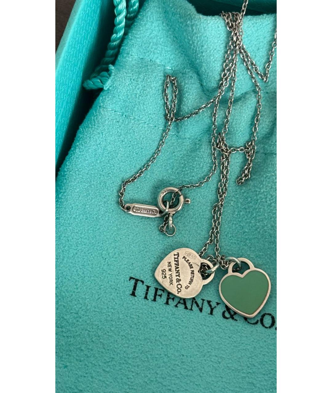 TIFFANY&CO Бирюзовая серебряная подвеска, фото 3