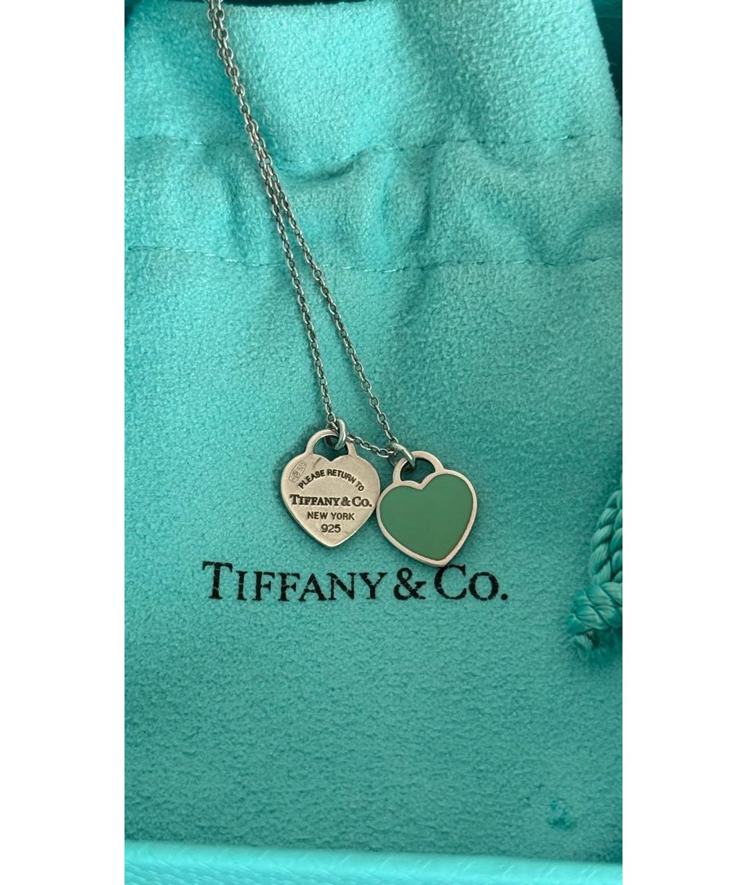TIFFANY&CO Бирюзовая серебряная подвеска, фото 7