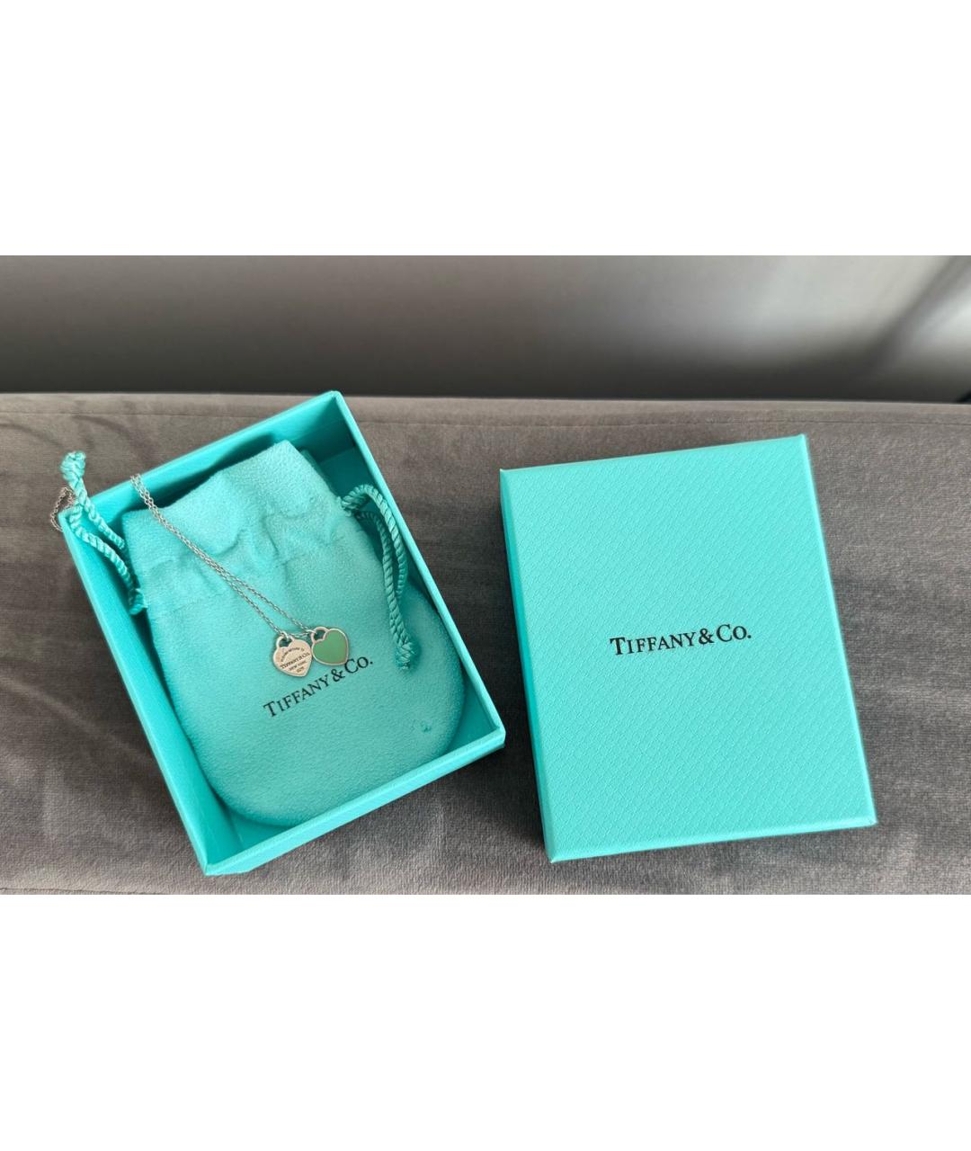 TIFFANY&CO Бирюзовая серебряная подвеска, фото 6
