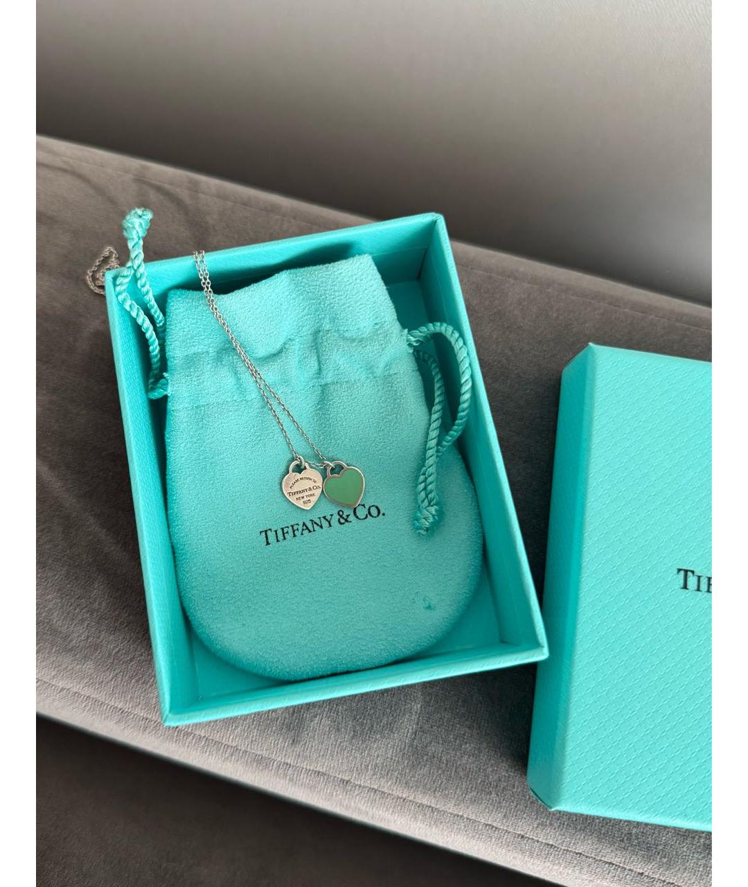 TIFFANY&CO Бирюзовая серебряная подвеска, фото 2