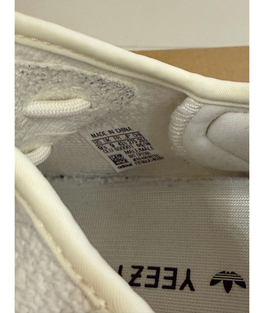 ADIDAS YEEZY Белые текстильные низкие кроссовки / кеды, фото 6