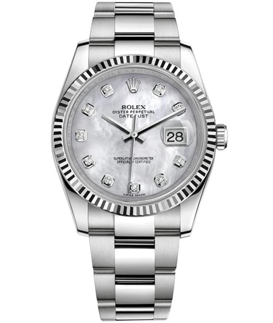 ROLEX Белые часы из белого золота, фото 6
