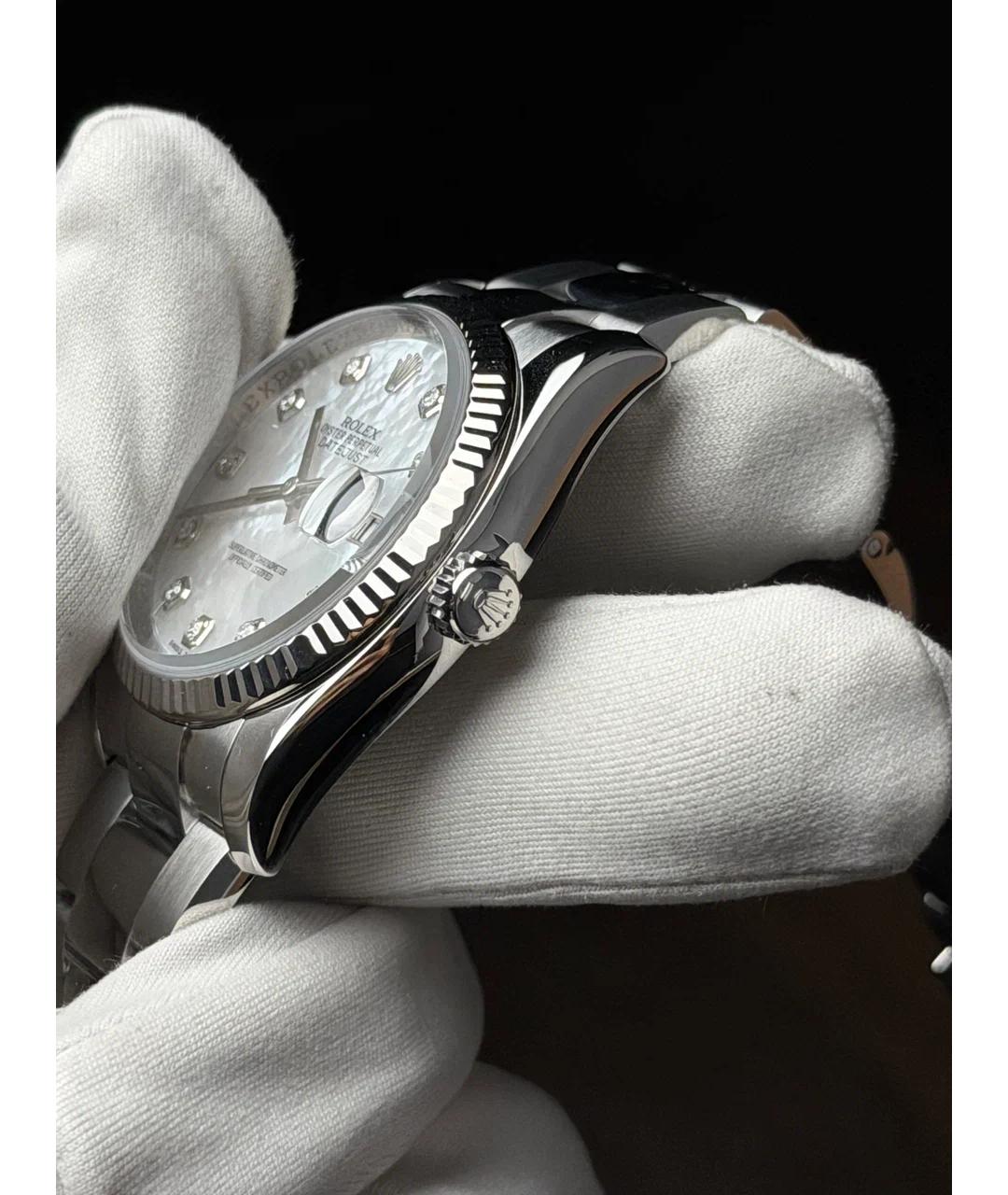ROLEX Белые часы из белого золота, фото 4