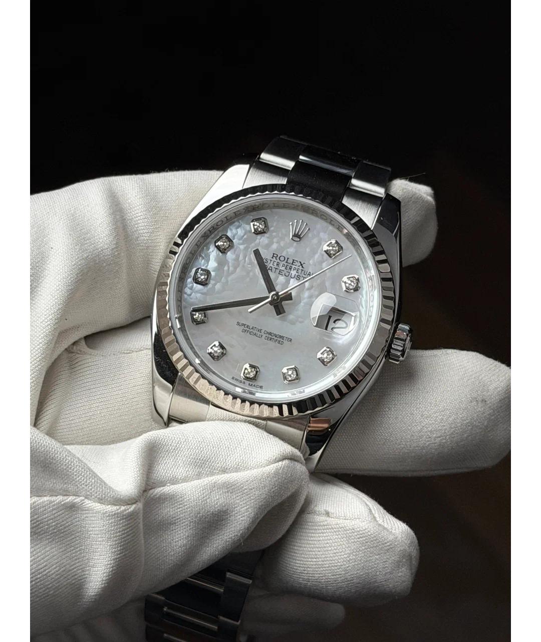ROLEX Белые часы из белого золота, фото 3