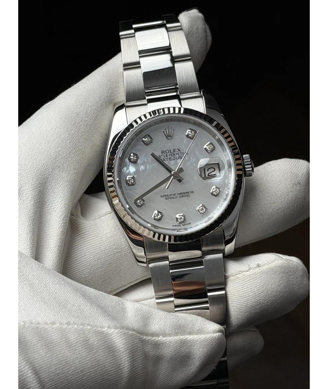 ROLEX Белые часы из белого золота, фото 2