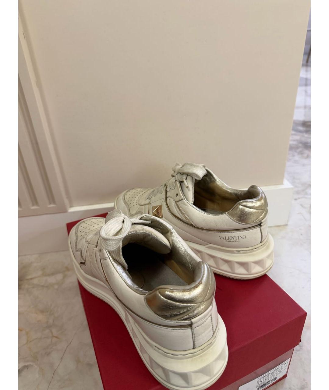 VALENTINO Белые кожаные кроссовки, фото 6