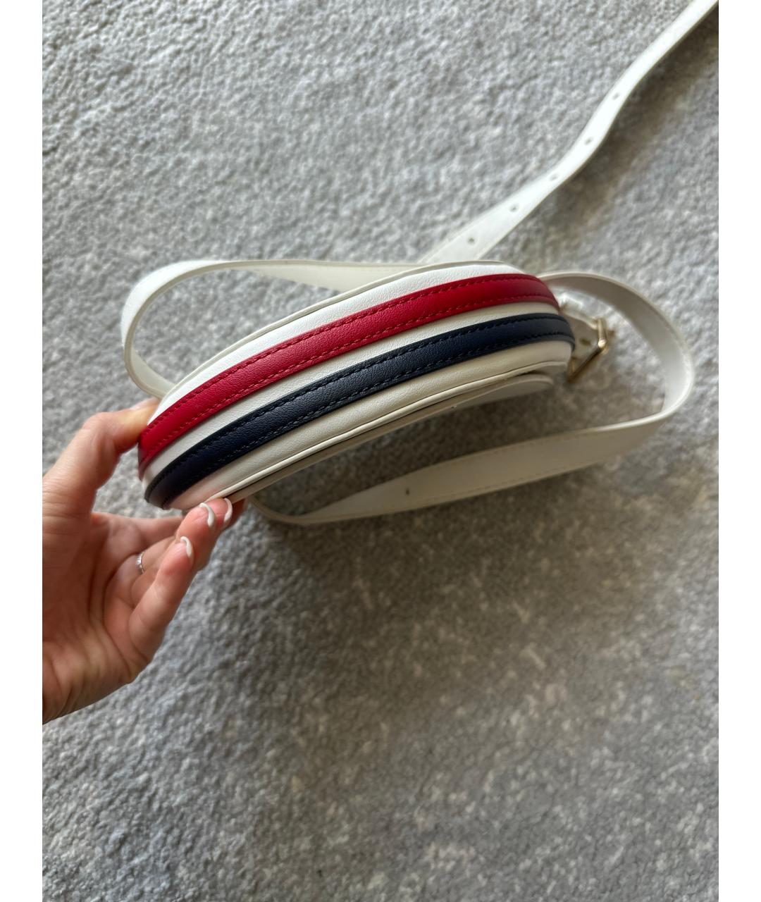 TOMMY HILFIGER Белая кожаная поясная сумка, фото 4