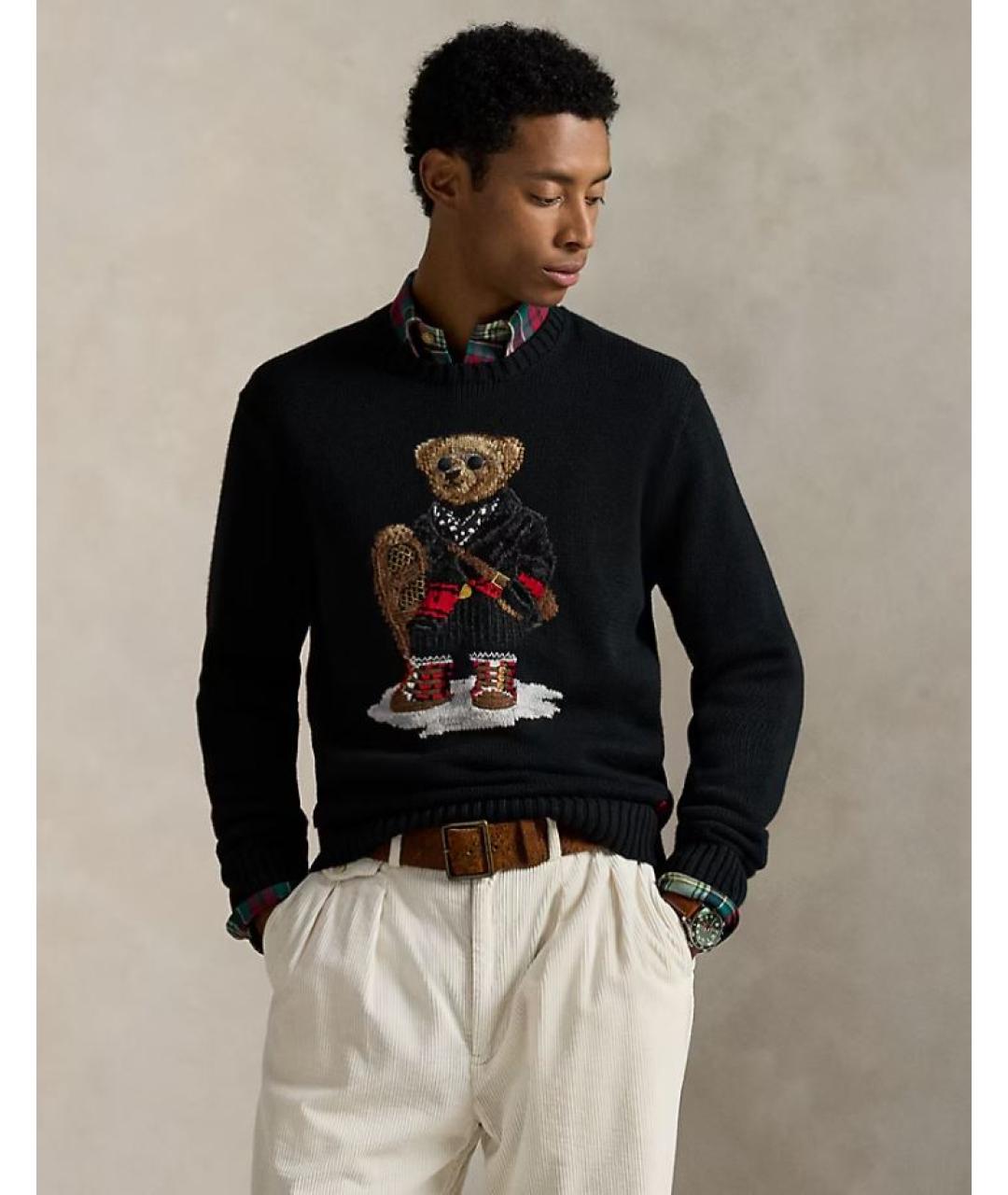 POLO RALPH LAUREN Черный хлопковый джемпер / свитер, фото 4