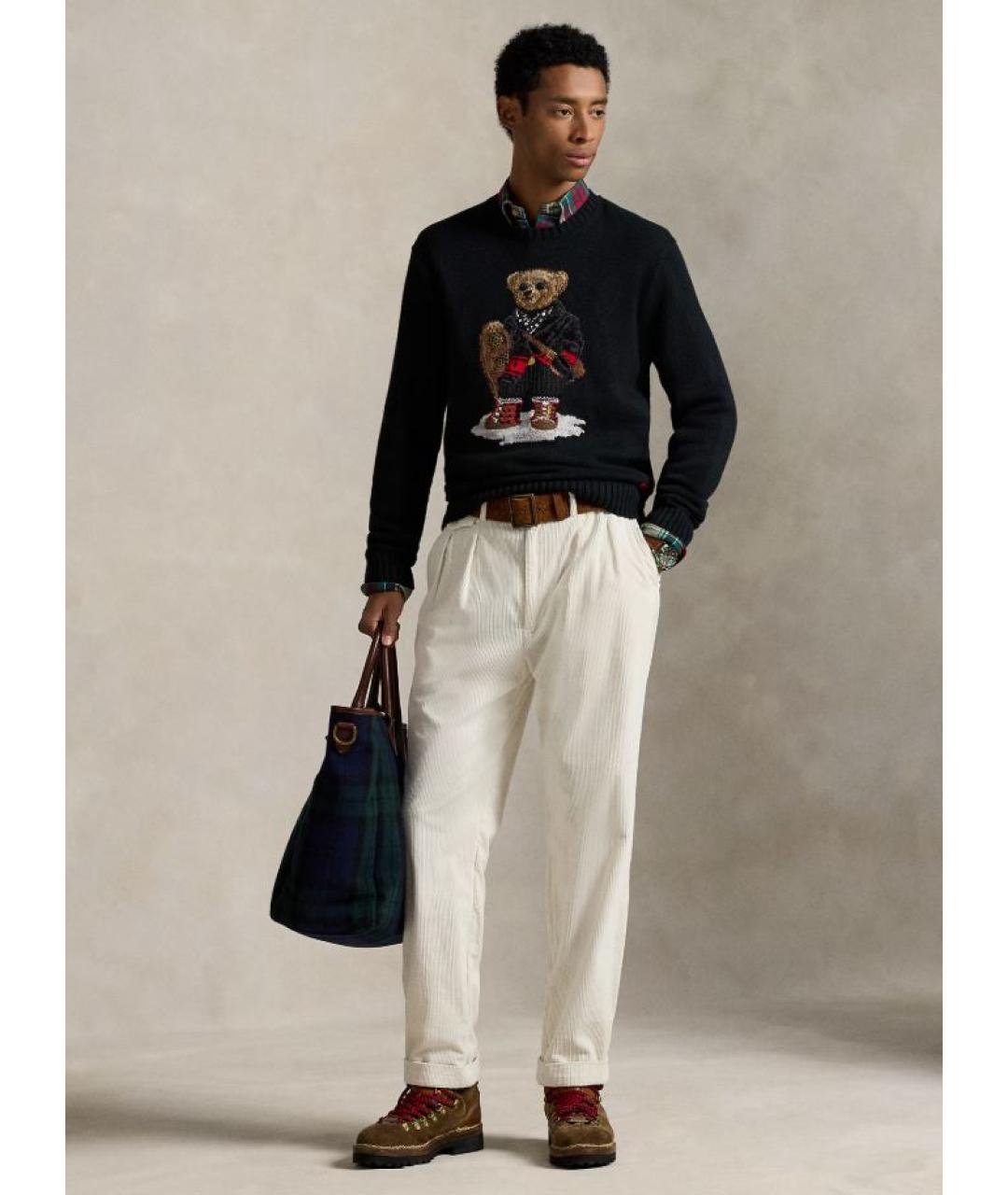 POLO RALPH LAUREN Черный хлопковый джемпер / свитер, фото 5