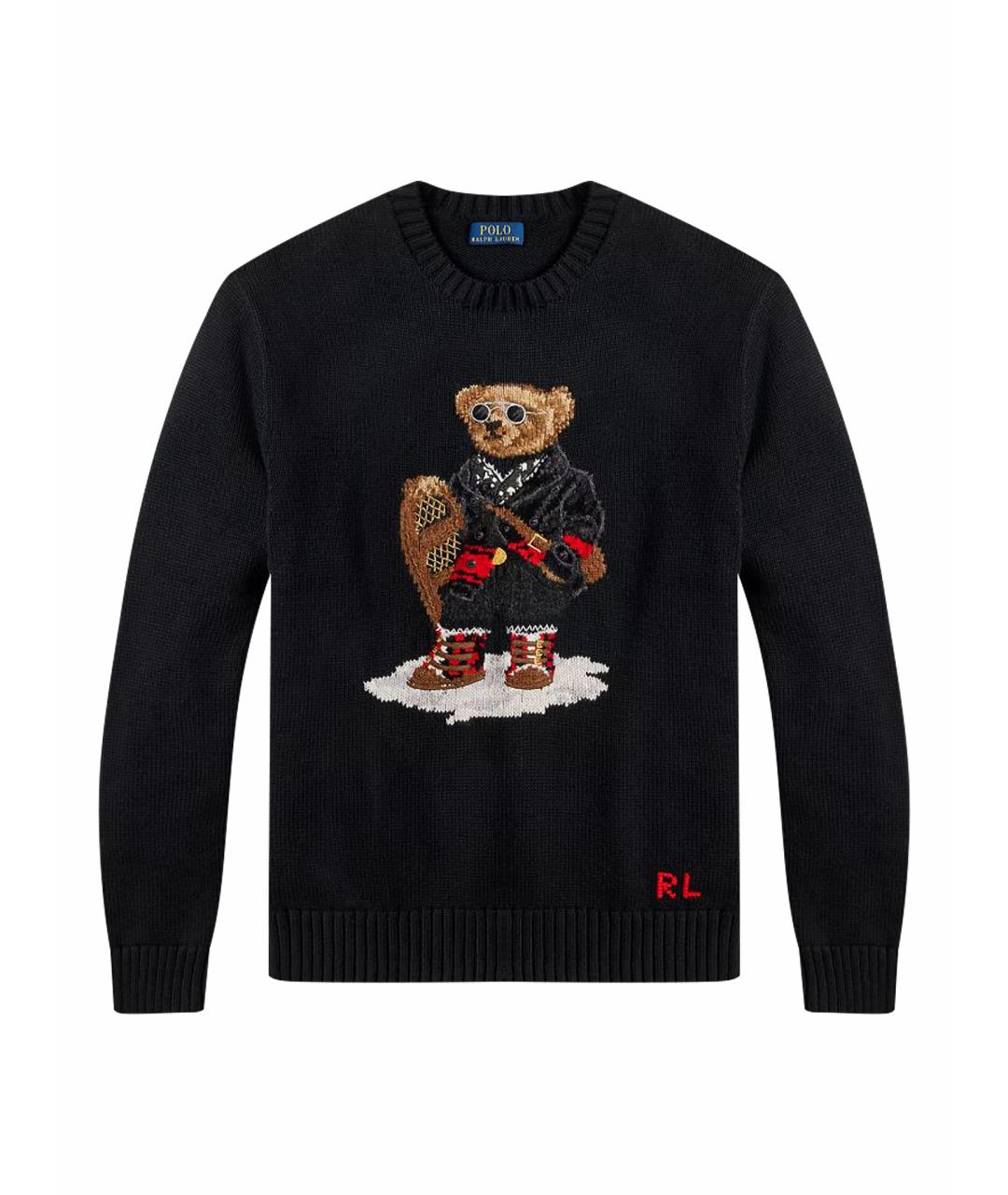 POLO RALPH LAUREN Черный хлопковый джемпер / свитер, фото 1