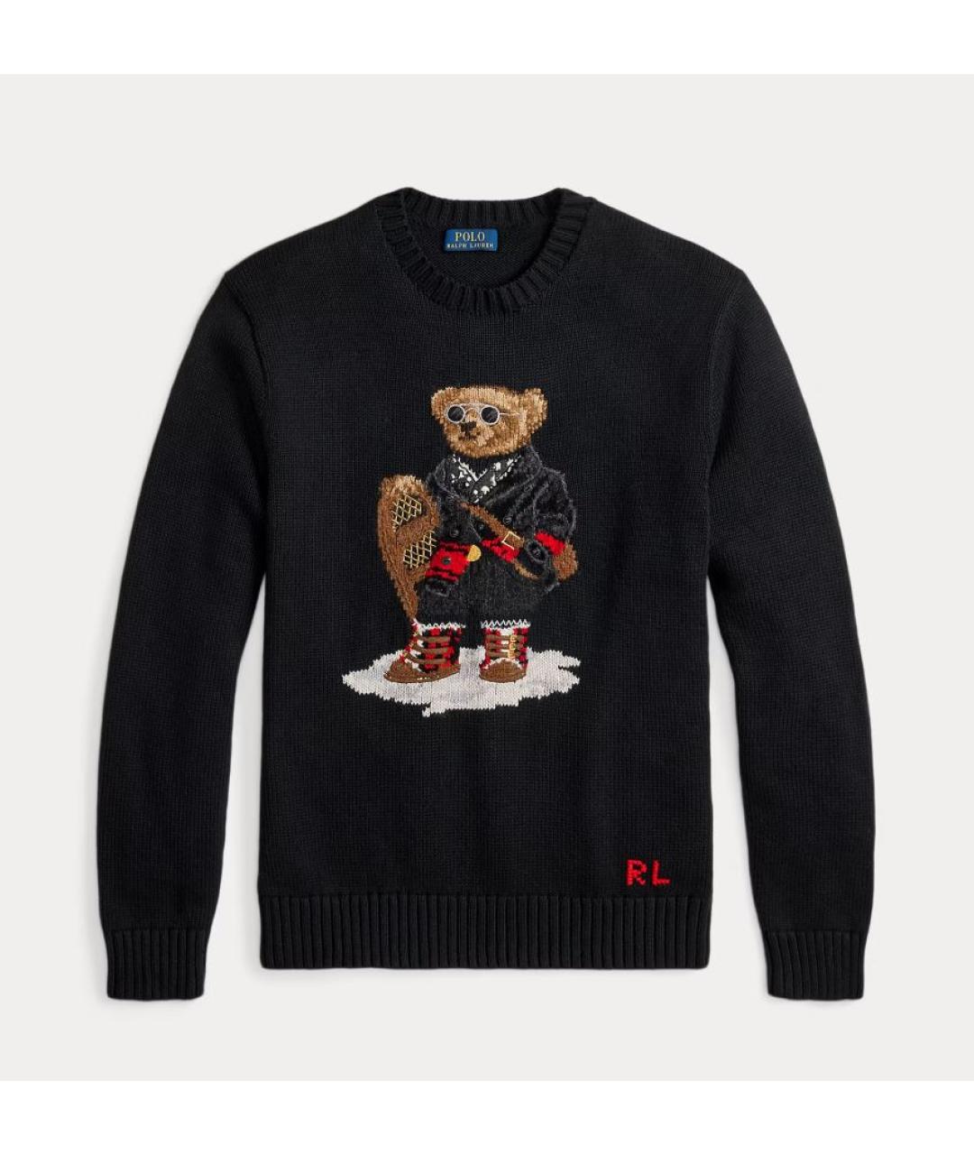 POLO RALPH LAUREN Черный хлопковый джемпер / свитер, фото 10