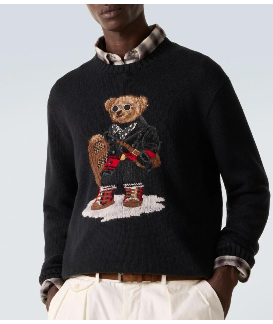 POLO RALPH LAUREN Черный хлопковый джемпер / свитер, фото 3