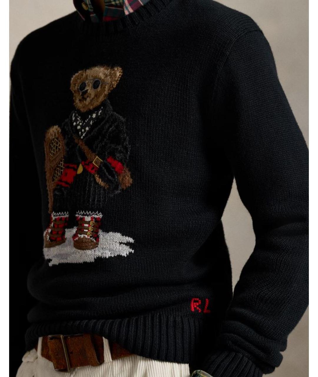 POLO RALPH LAUREN Черный хлопковый джемпер / свитер, фото 6