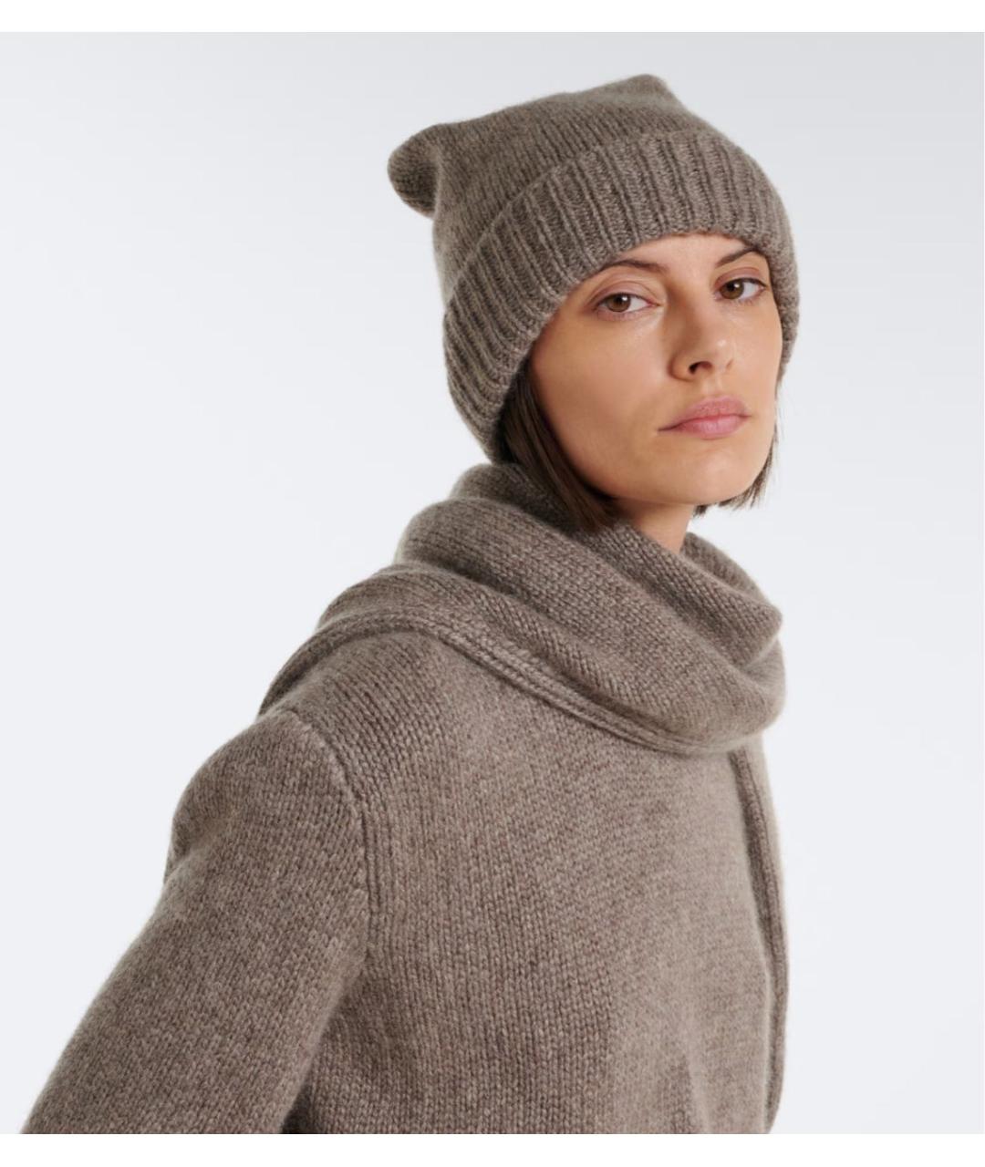 THE ROW Коричневая кашемировая шапка, фото 2