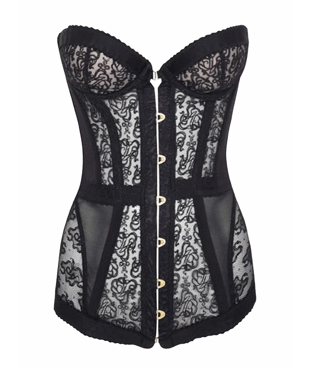 AGENT PROVOCATEUR Черный кружевной корсет, фото 1