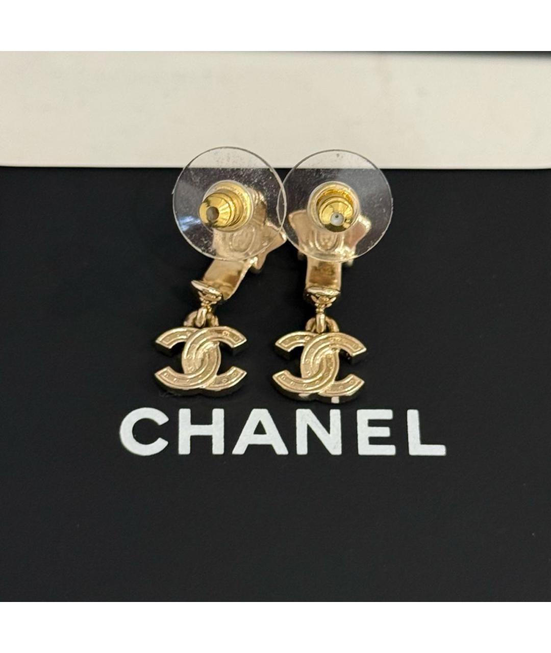 CHANEL Золотые серьги, фото 3