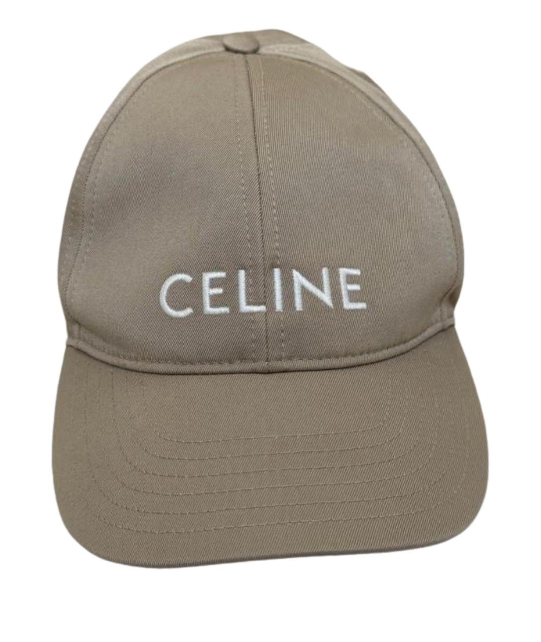 CELINE Бежевая хлопковая кепка, фото 1