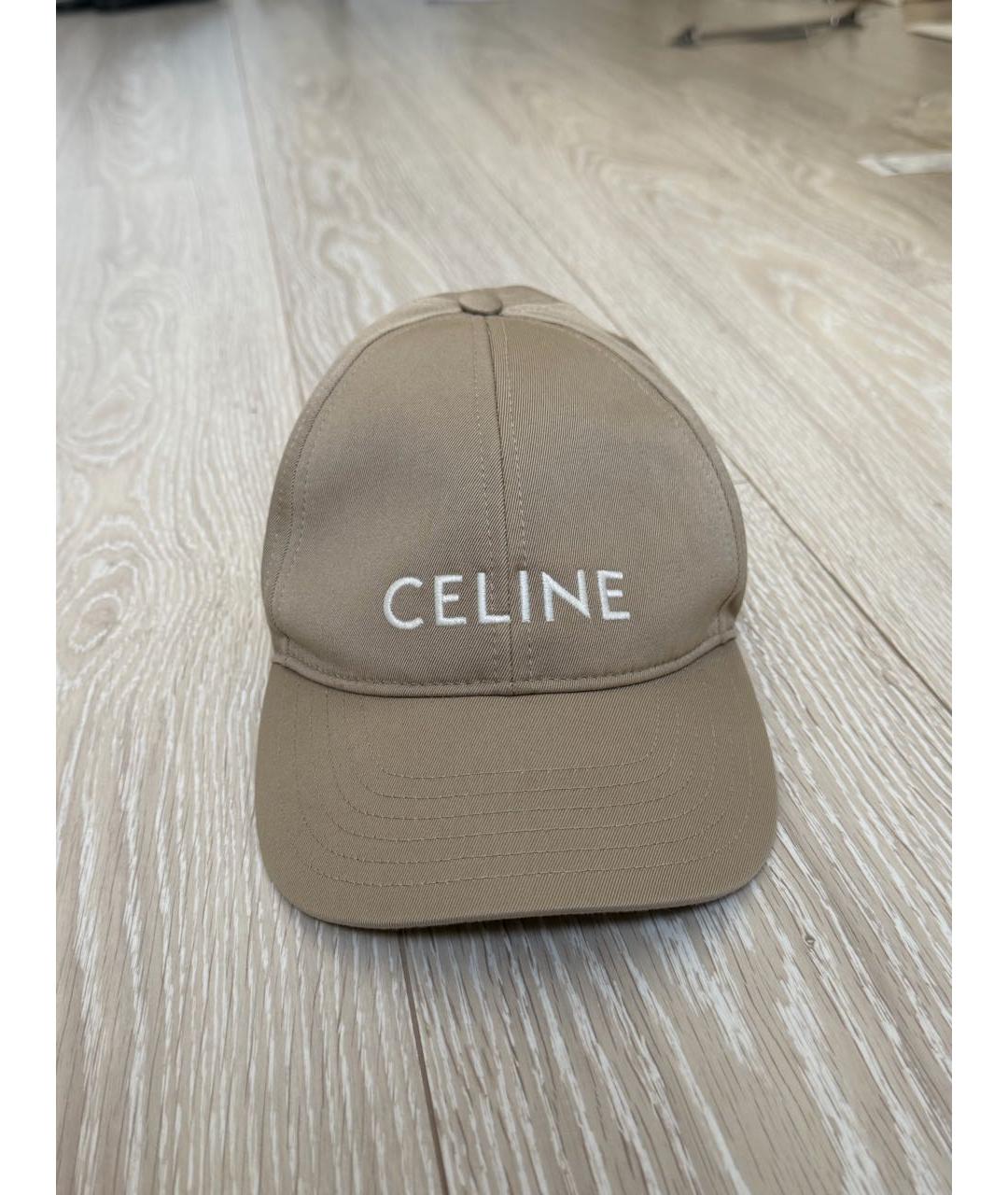 CELINE Бежевая хлопковая кепка, фото 6