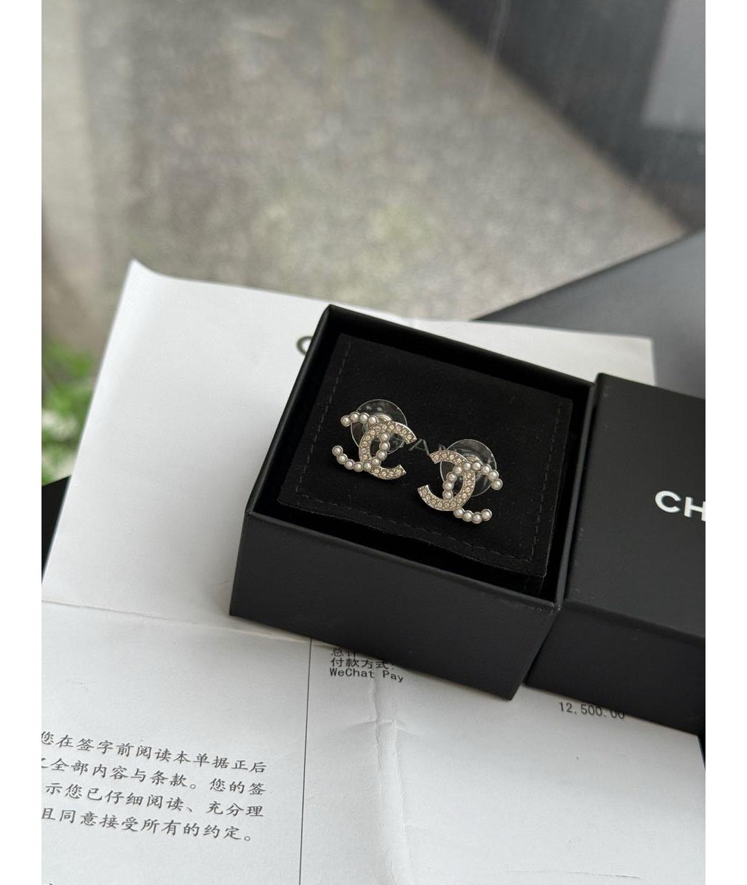 CHANEL Серебряные серьги, фото 2