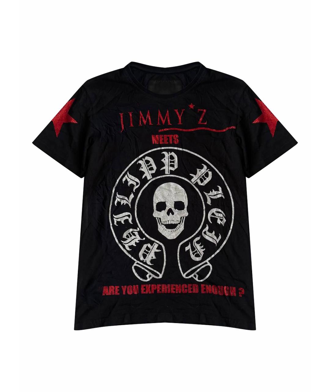 PHILIPP PLEIN Черная хлопковая футболка, фото 1