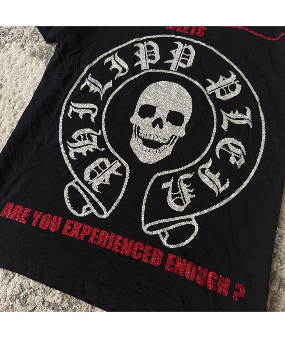 PHILIPP PLEIN Черная хлопковая футболка, фото 4
