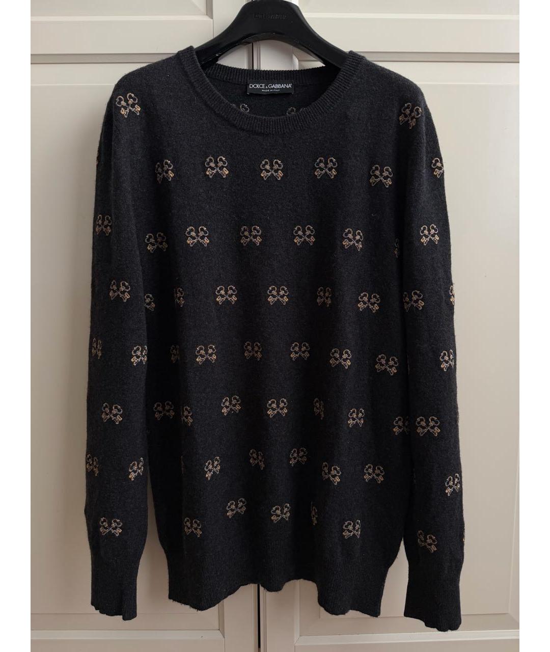 DOLCE&GABBANA Антрацитовый кашемировый джемпер / свитер, фото 5