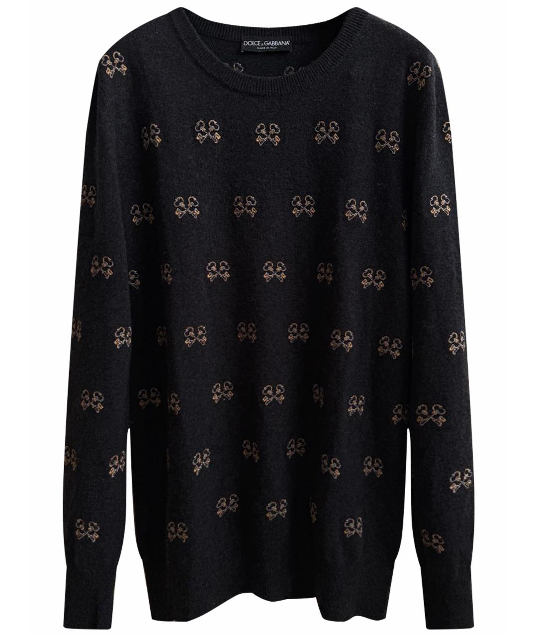 DOLCE&GABBANA Антрацитовый кашемировый джемпер / свитер, фото 1