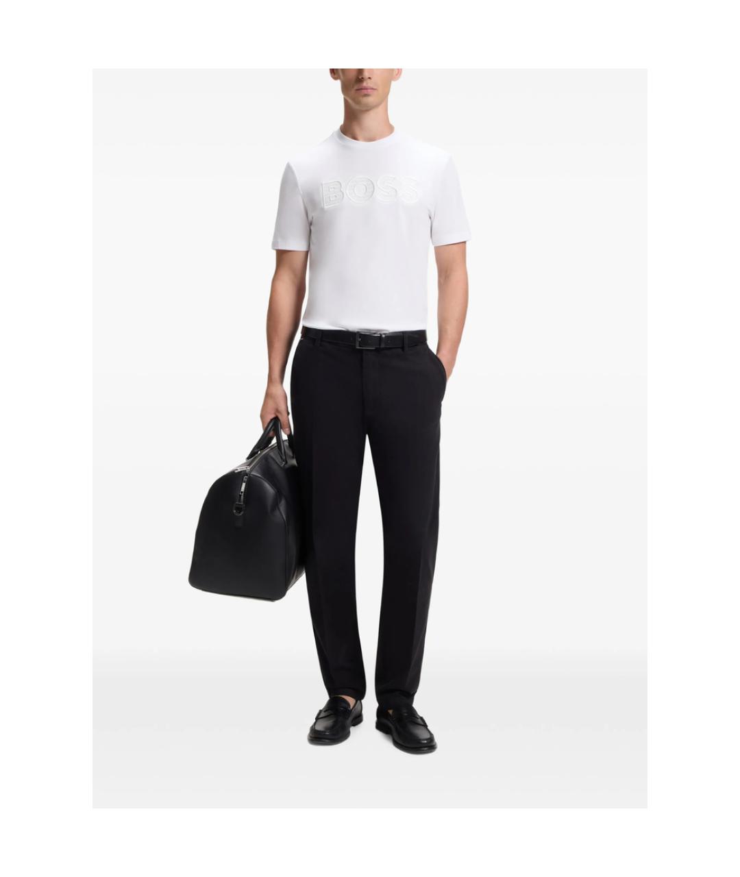 HUGO BOSS Белая хлопковая футболка, фото 4