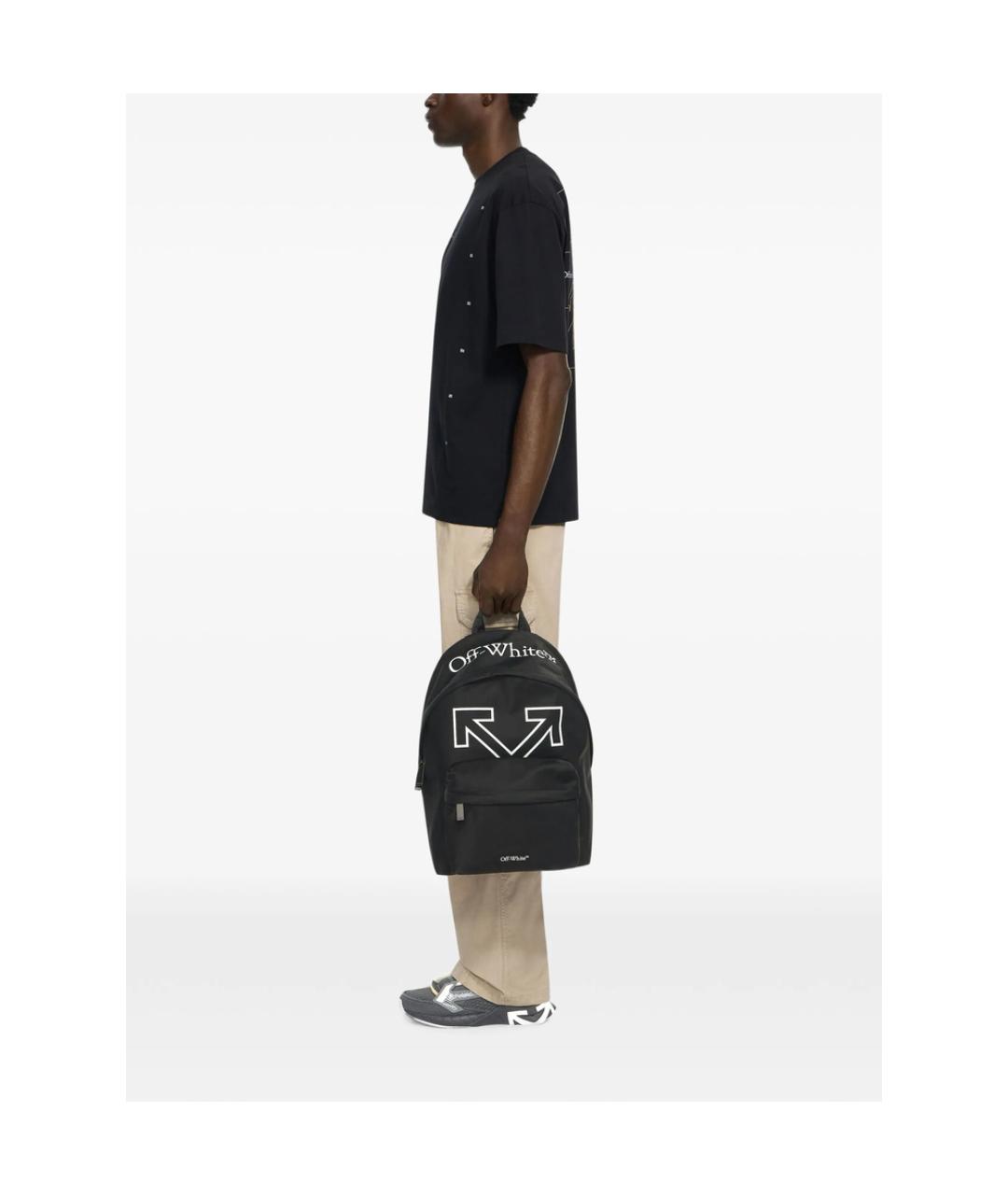 OFF-WHITE Черный синтетический рюкзак, фото 4