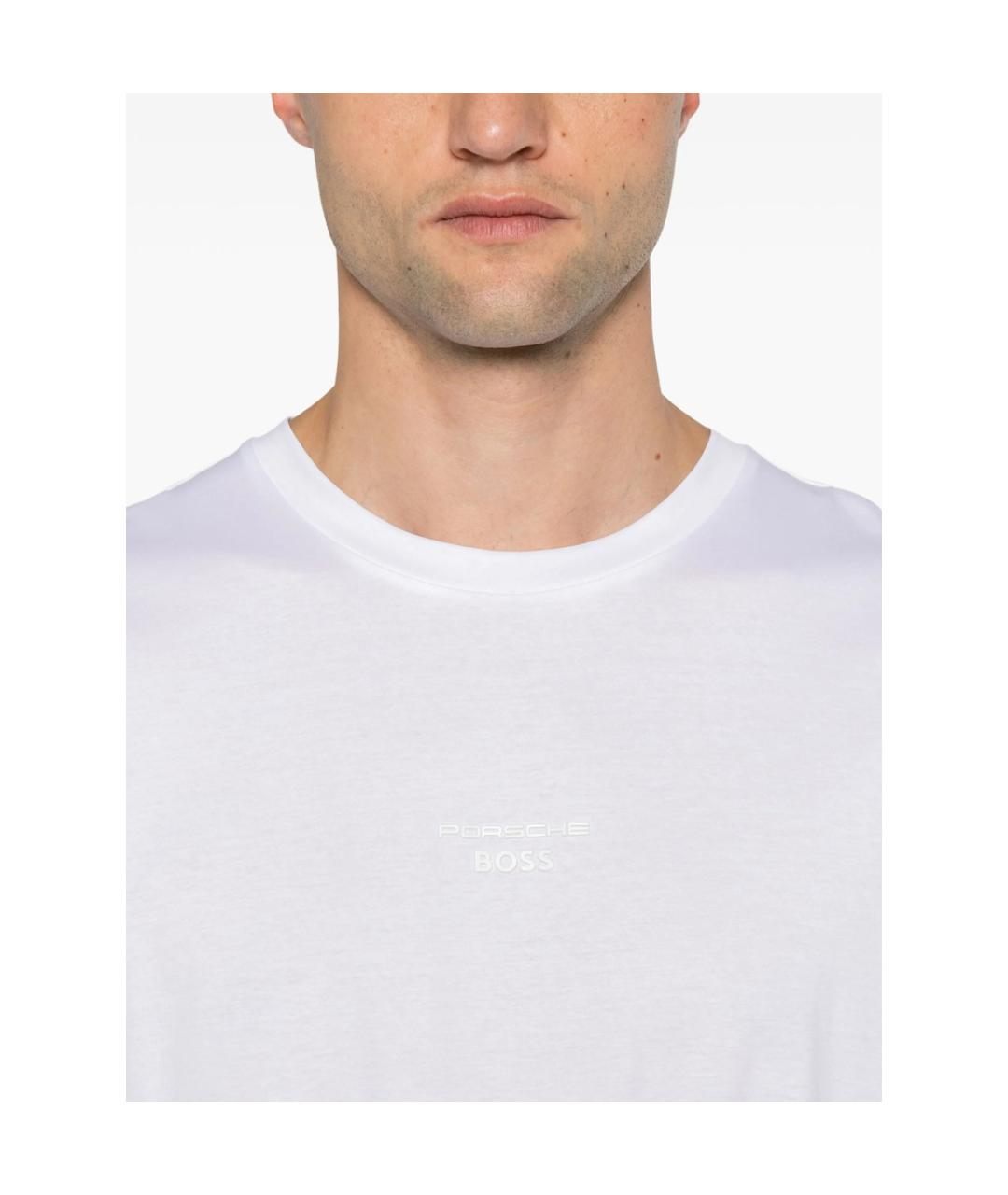HUGO BOSS Белая хлопковая футболка, фото 2